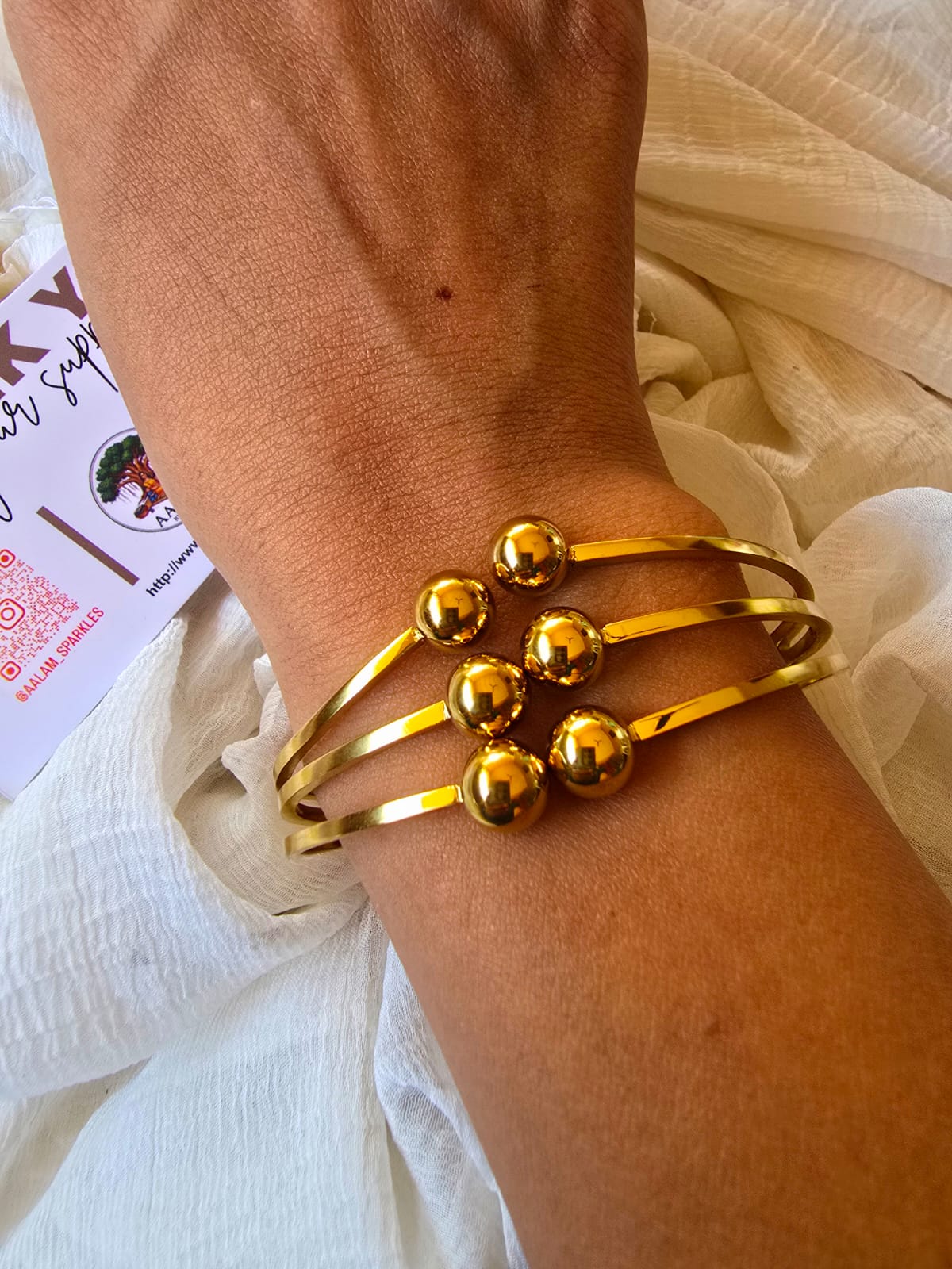 3 Layered Balls Kada Bracelet