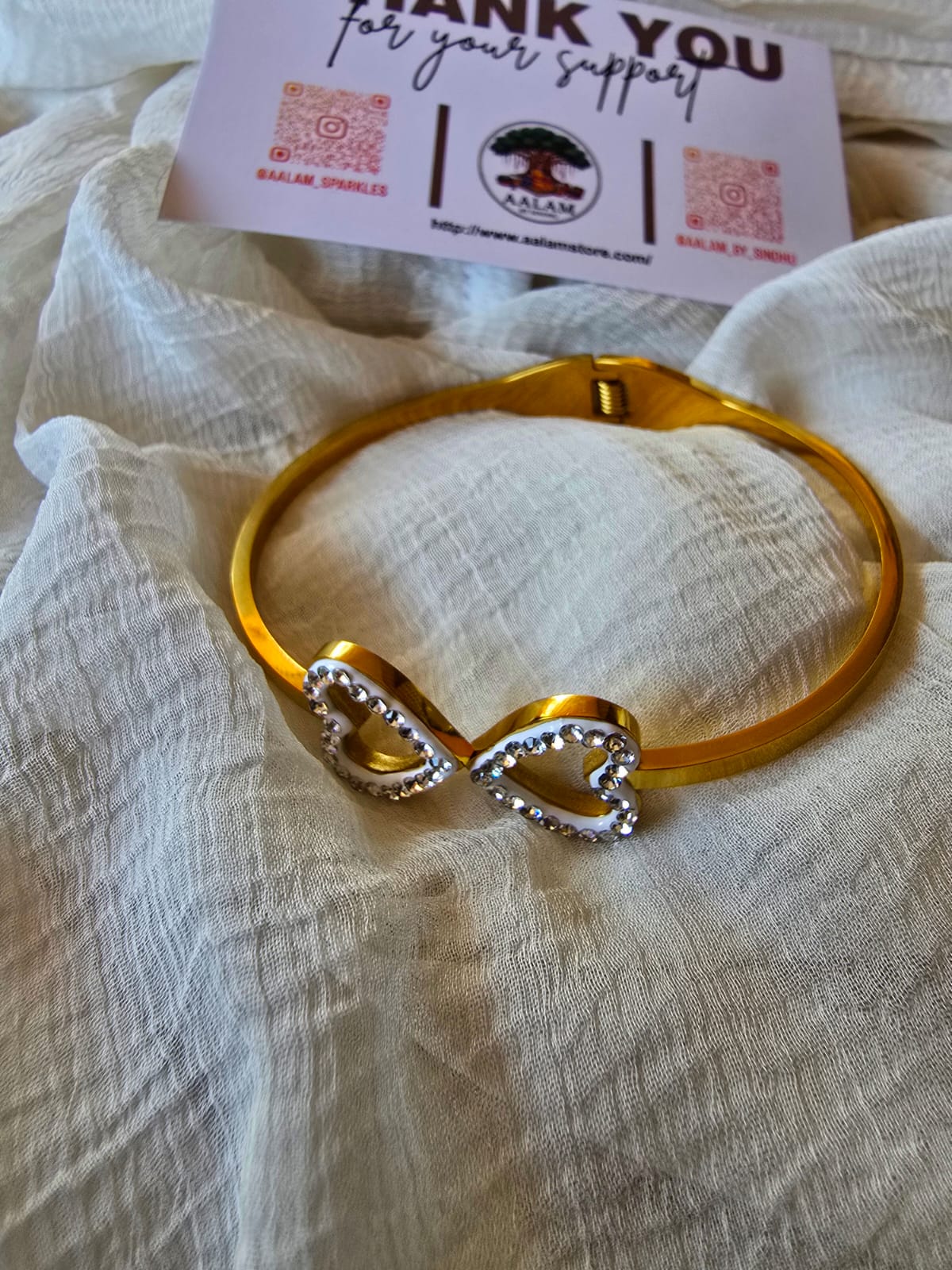 Dual Heart Kada Bracelet