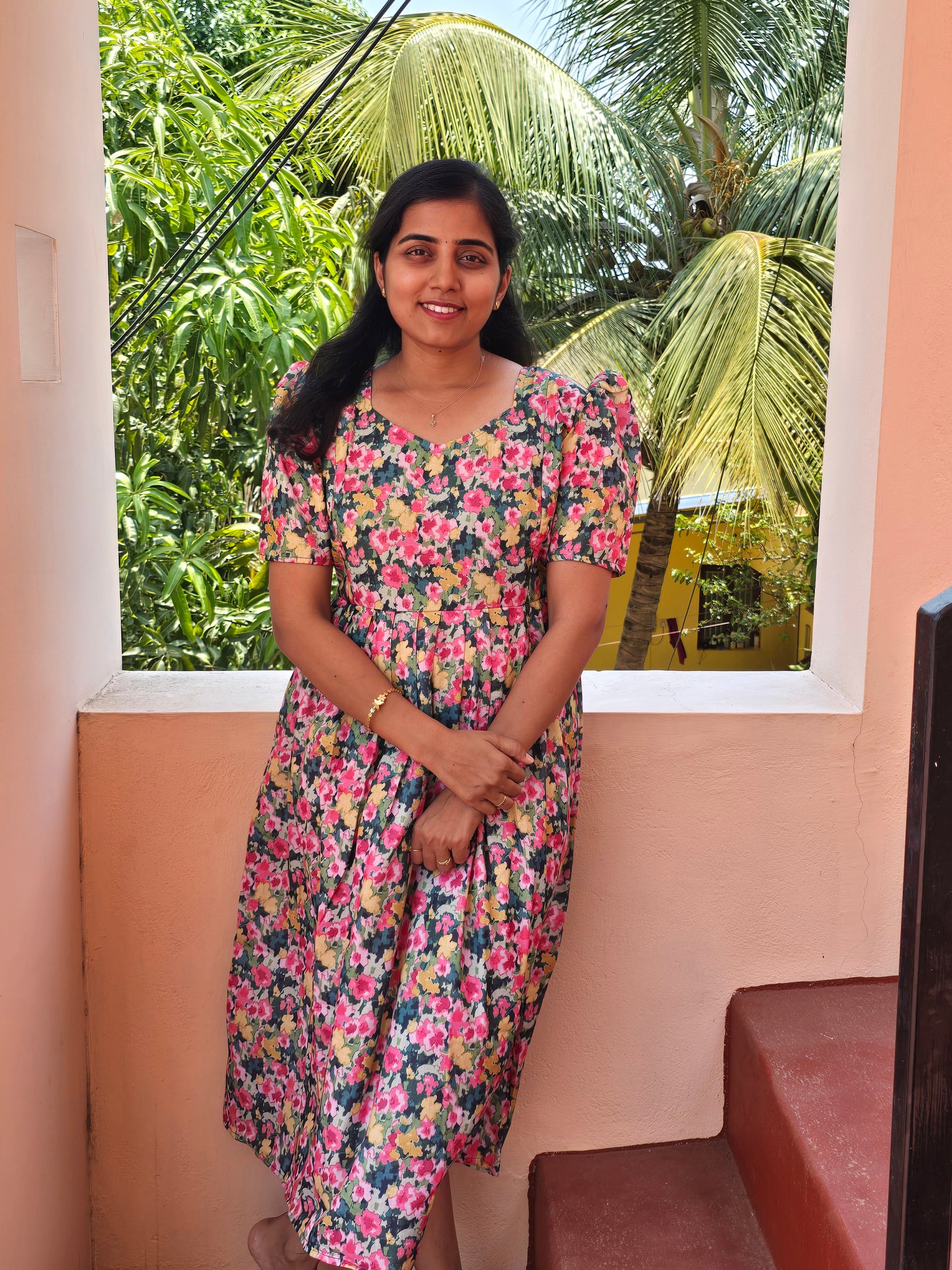 Green Floral Feeding Maxi