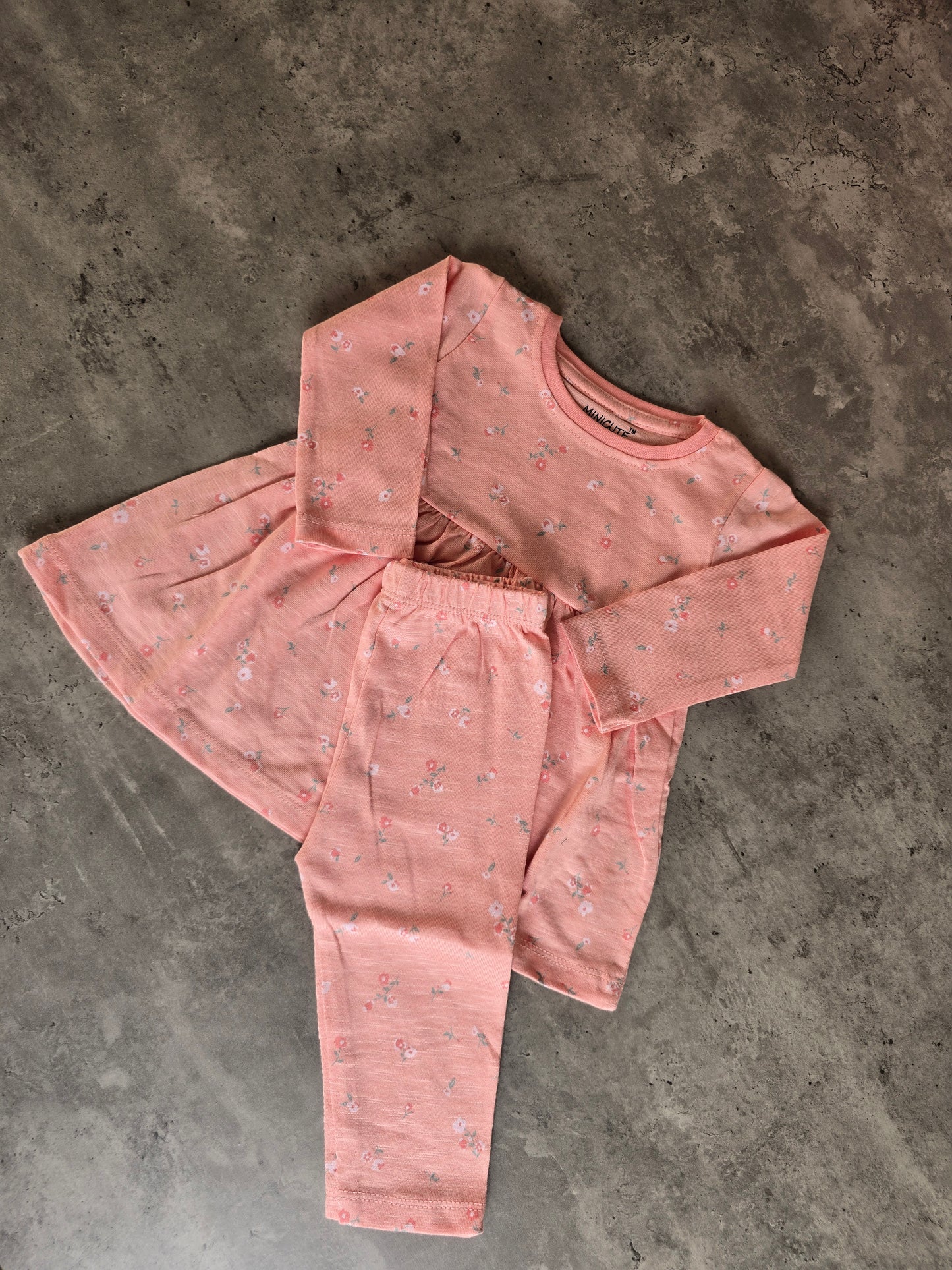 Pink Flower Frill coord set