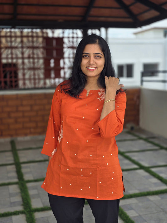 Orange Mittai Short Top