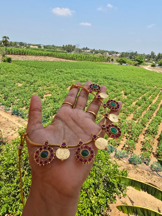Kemp Stone with coins Necklace