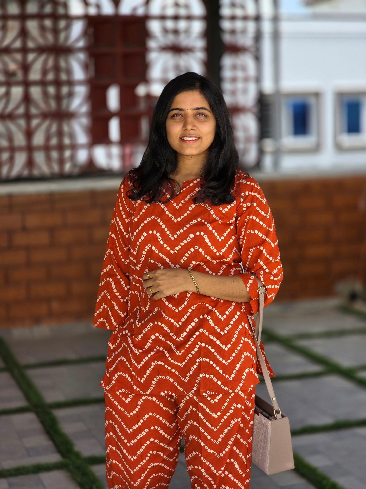 Orange waves coord set
