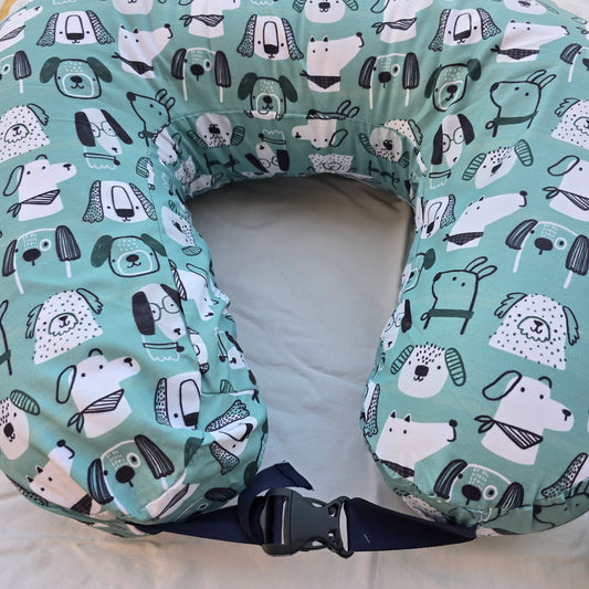 Feeding Pillow with belt- Pastel Green theme