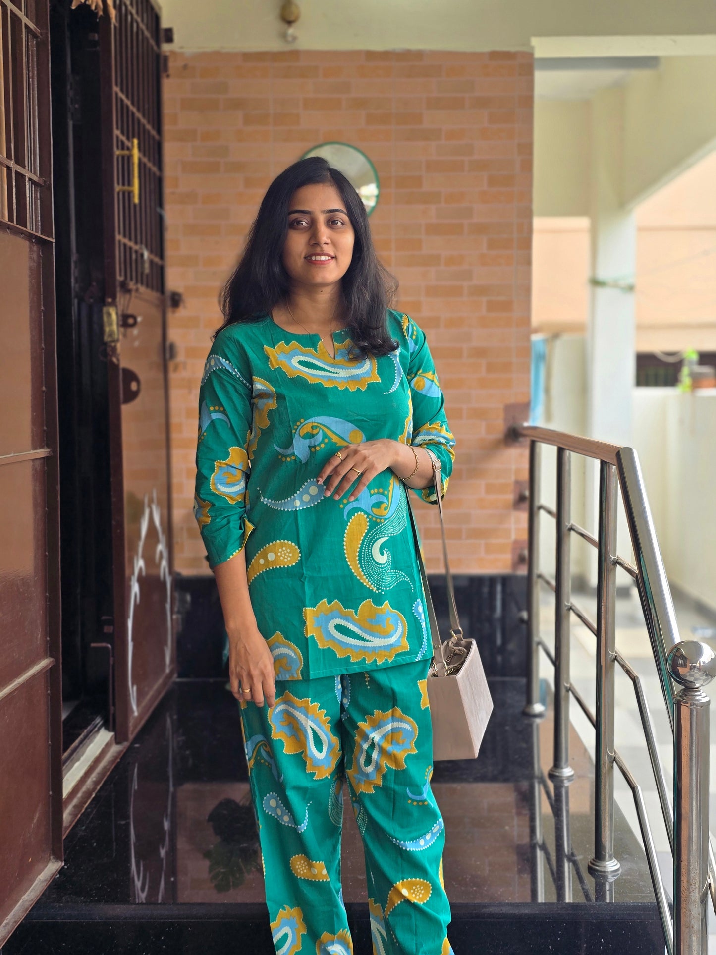 Green patterns coord set