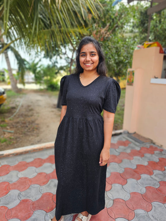 Black Glitter Non-Feeding Lounge Wear