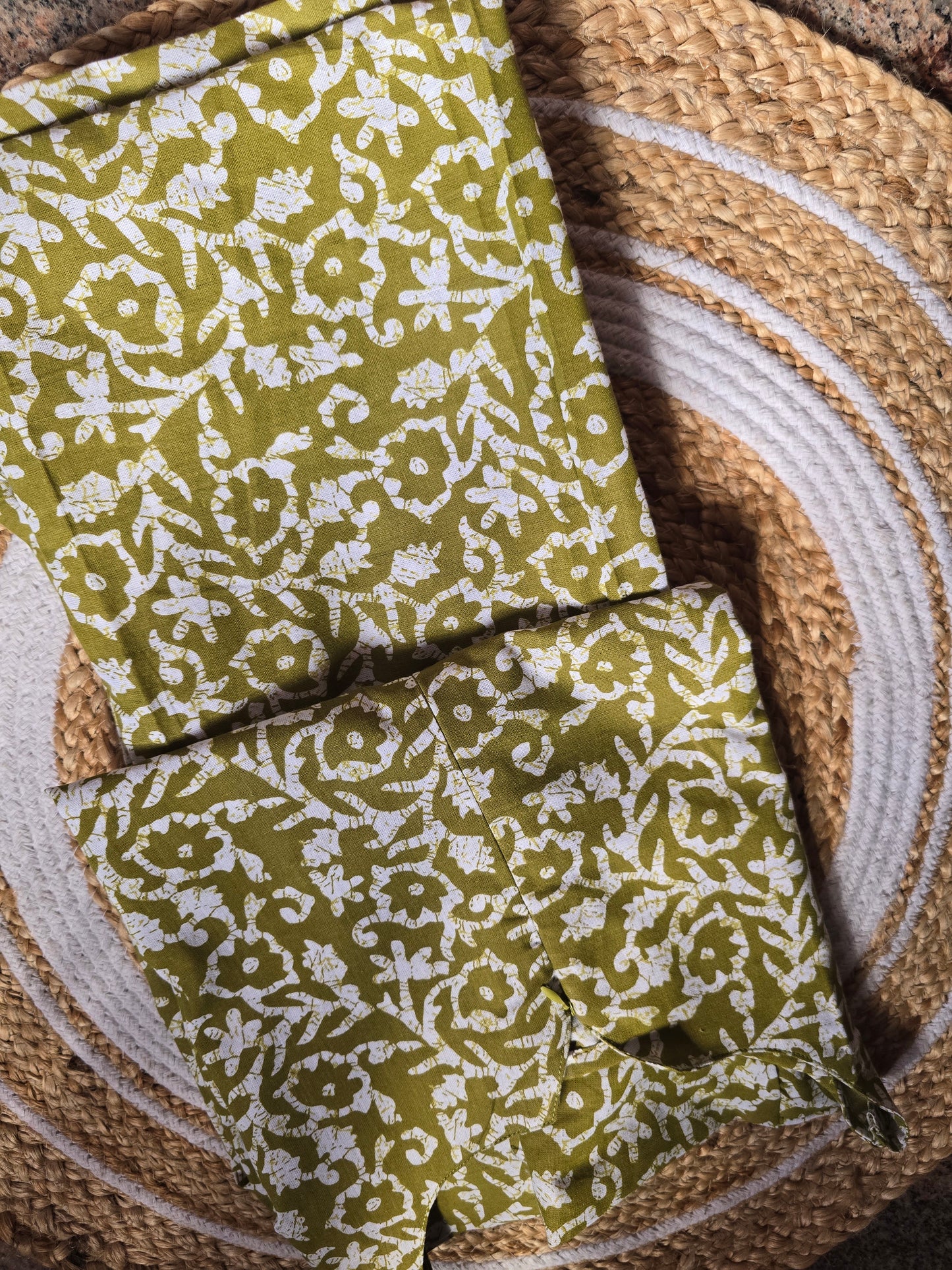 Olive Green Cotton Coord set