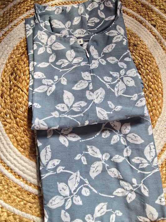 Grey Cotton Coord set