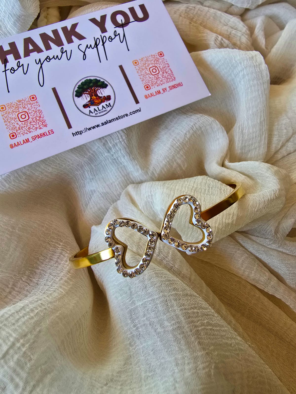 Dual Heart Kada Bracelet