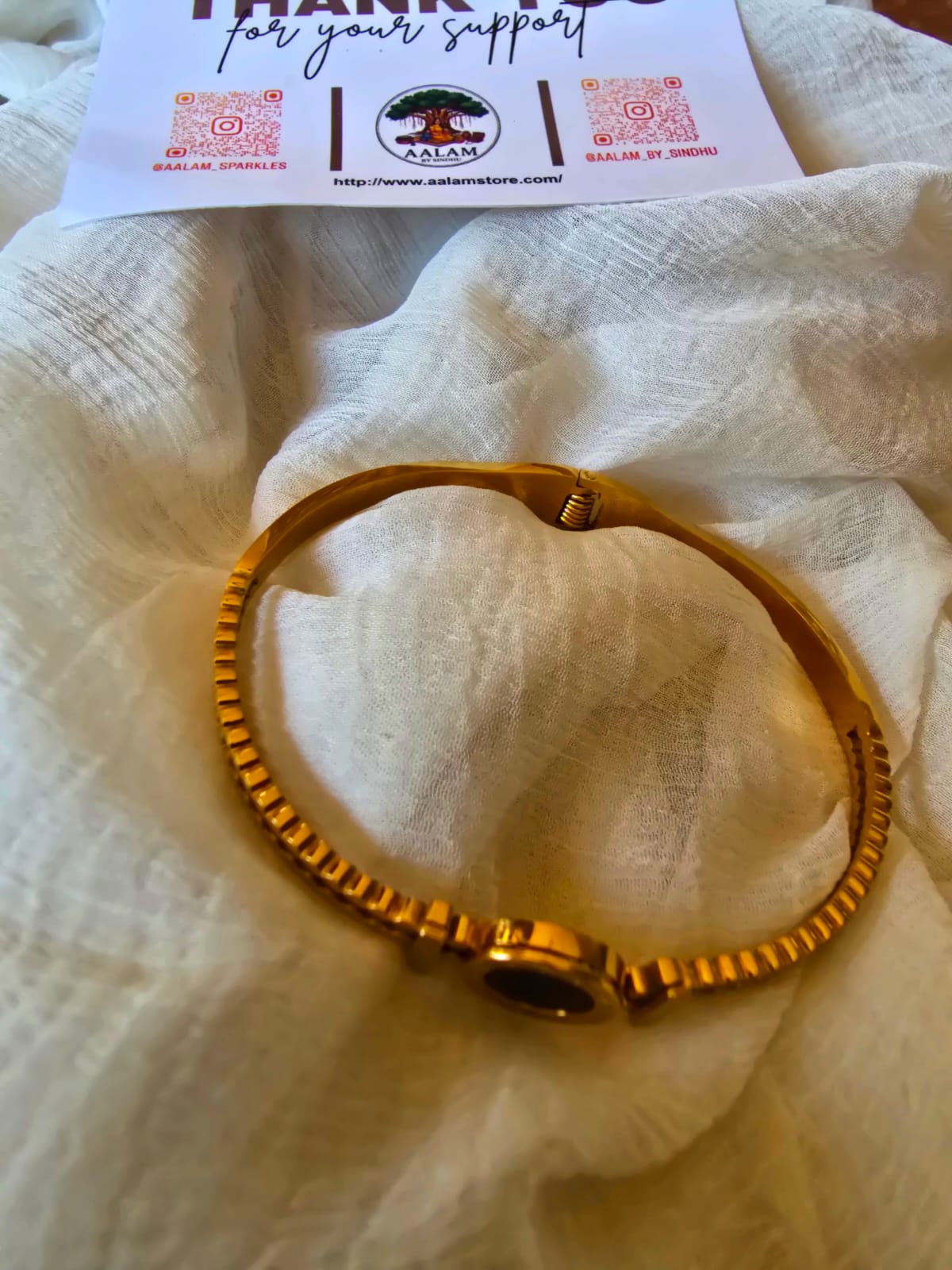 Black circle Kada Bracelet