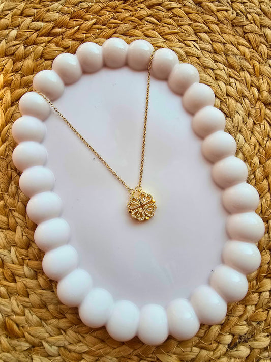 Openable Heart with Magnet Pendant with Chain