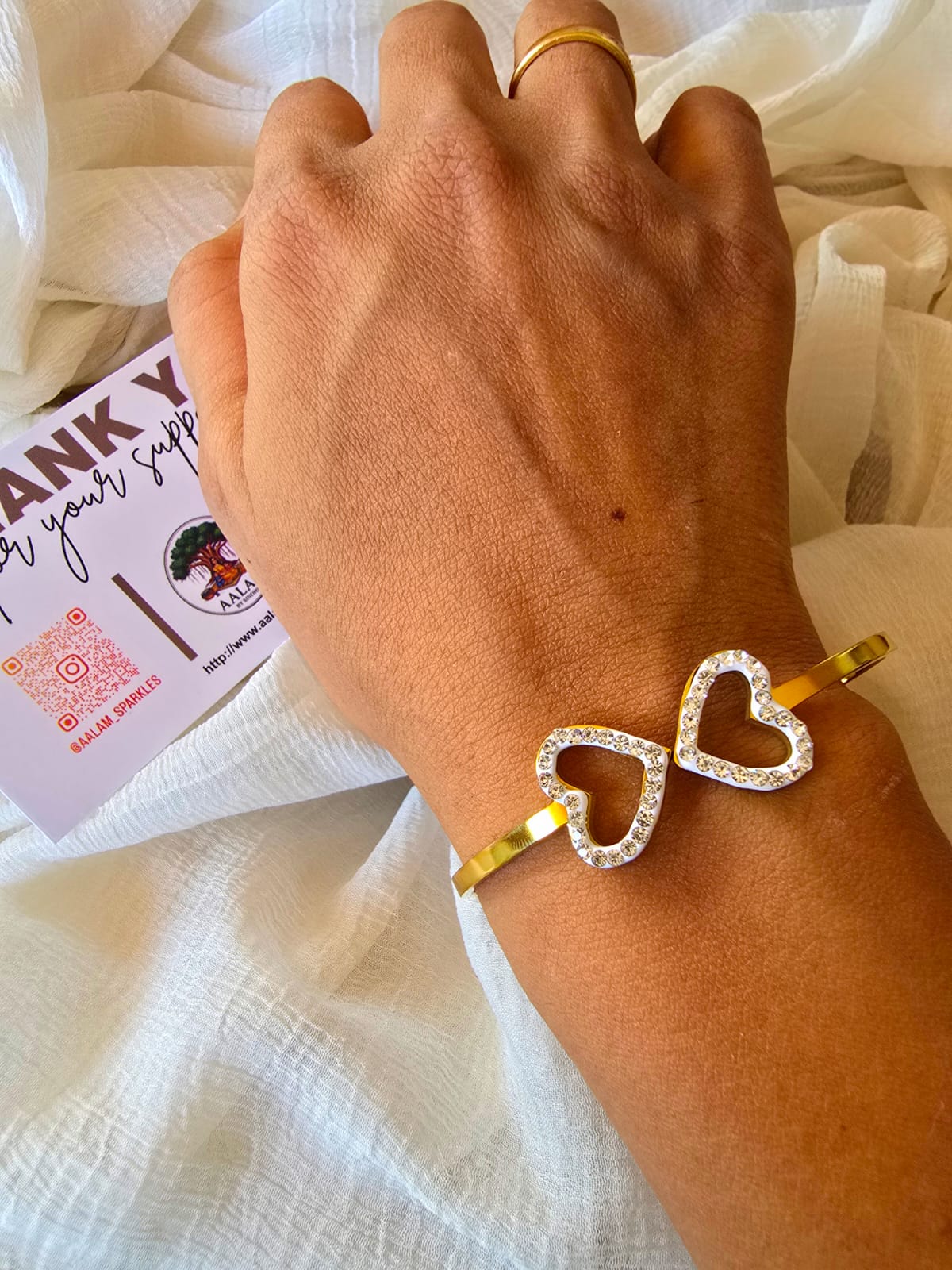 Dual Heart Kada Bracelet