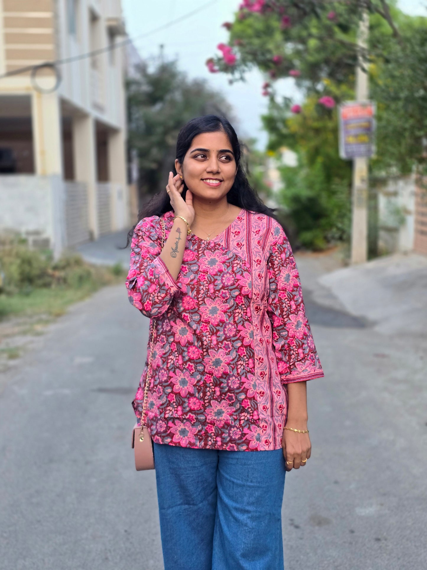 Pink Floral Short top