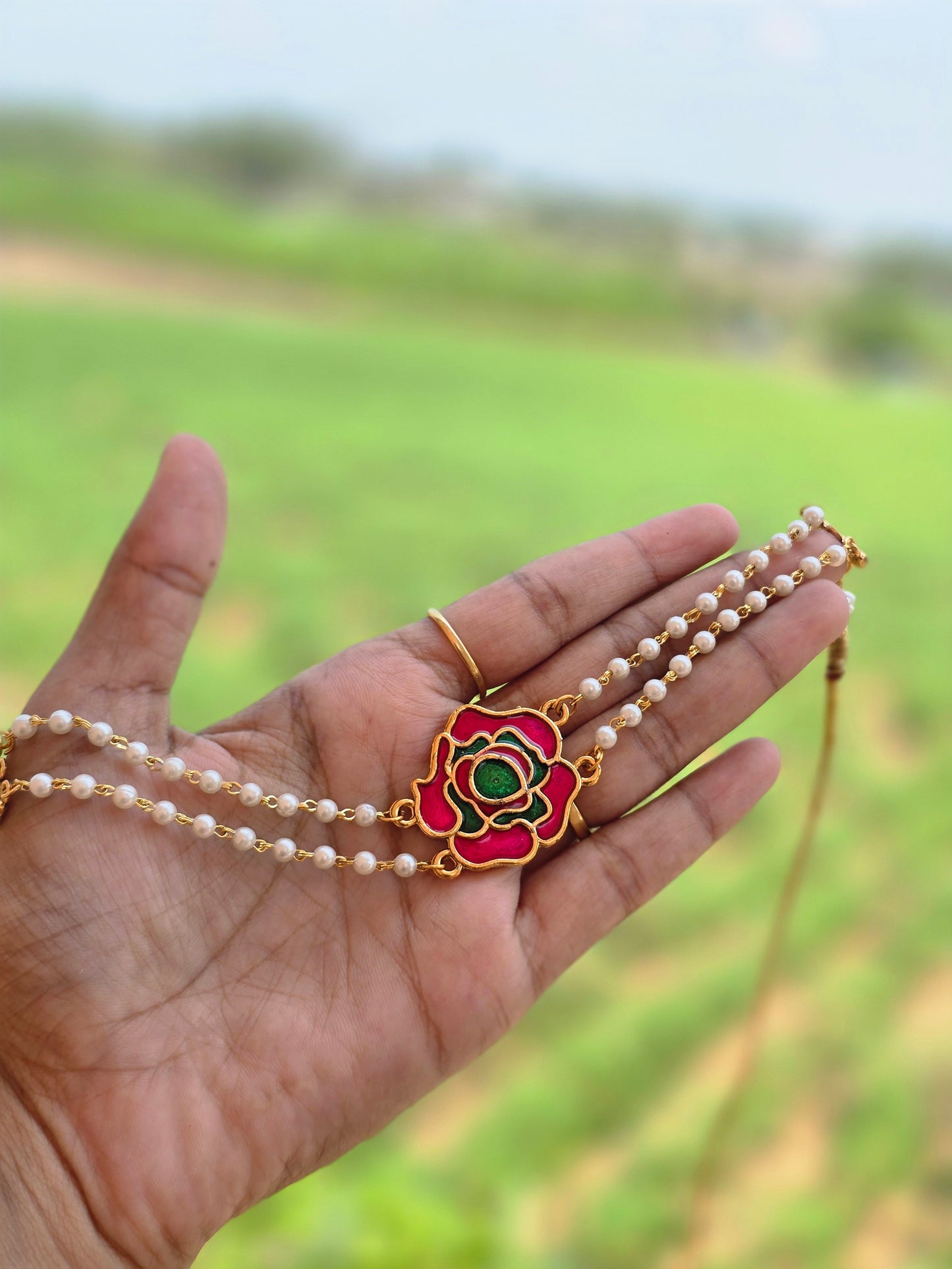 Rose with Pearls