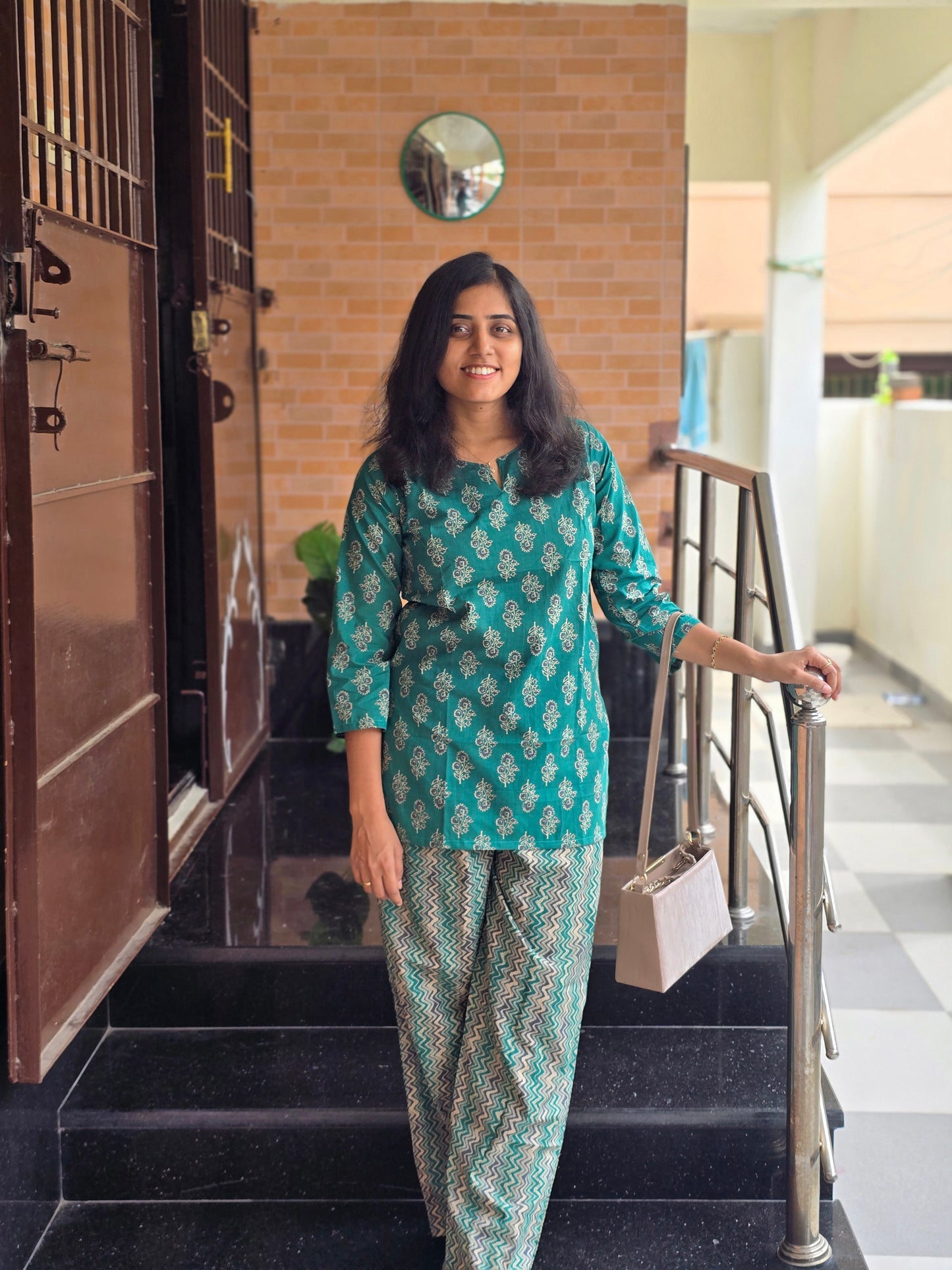 Green mottif coord set