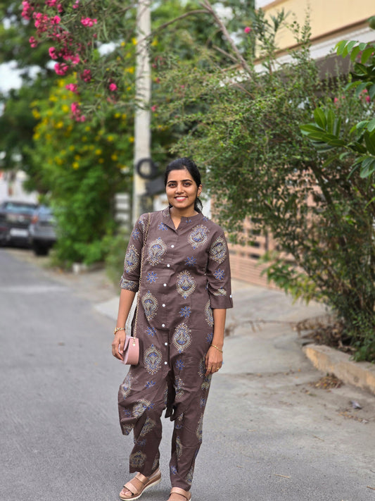 Brown Designs kurti set