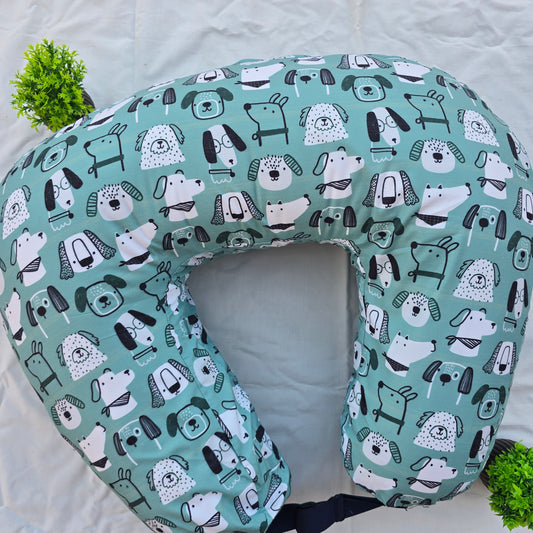 Feeding Pillow with belt- Pastel Green theme