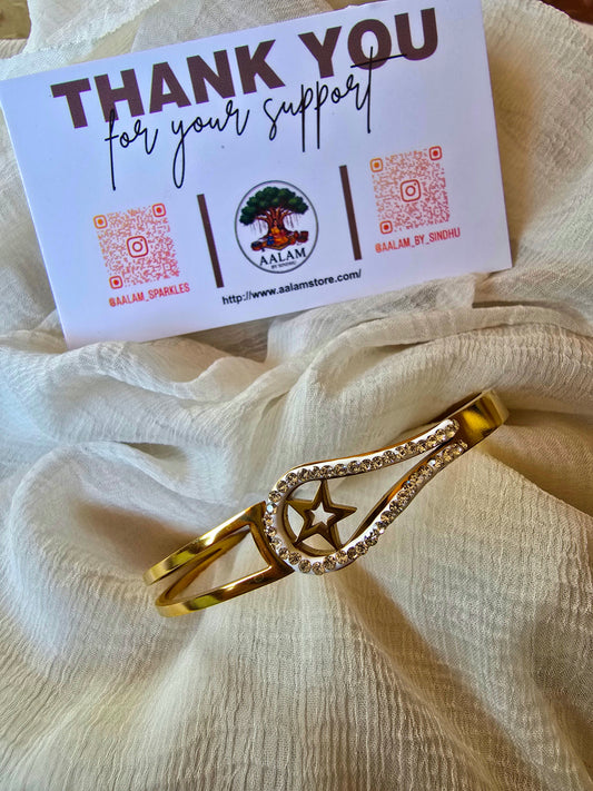 Stars with stones Kada Bracelet