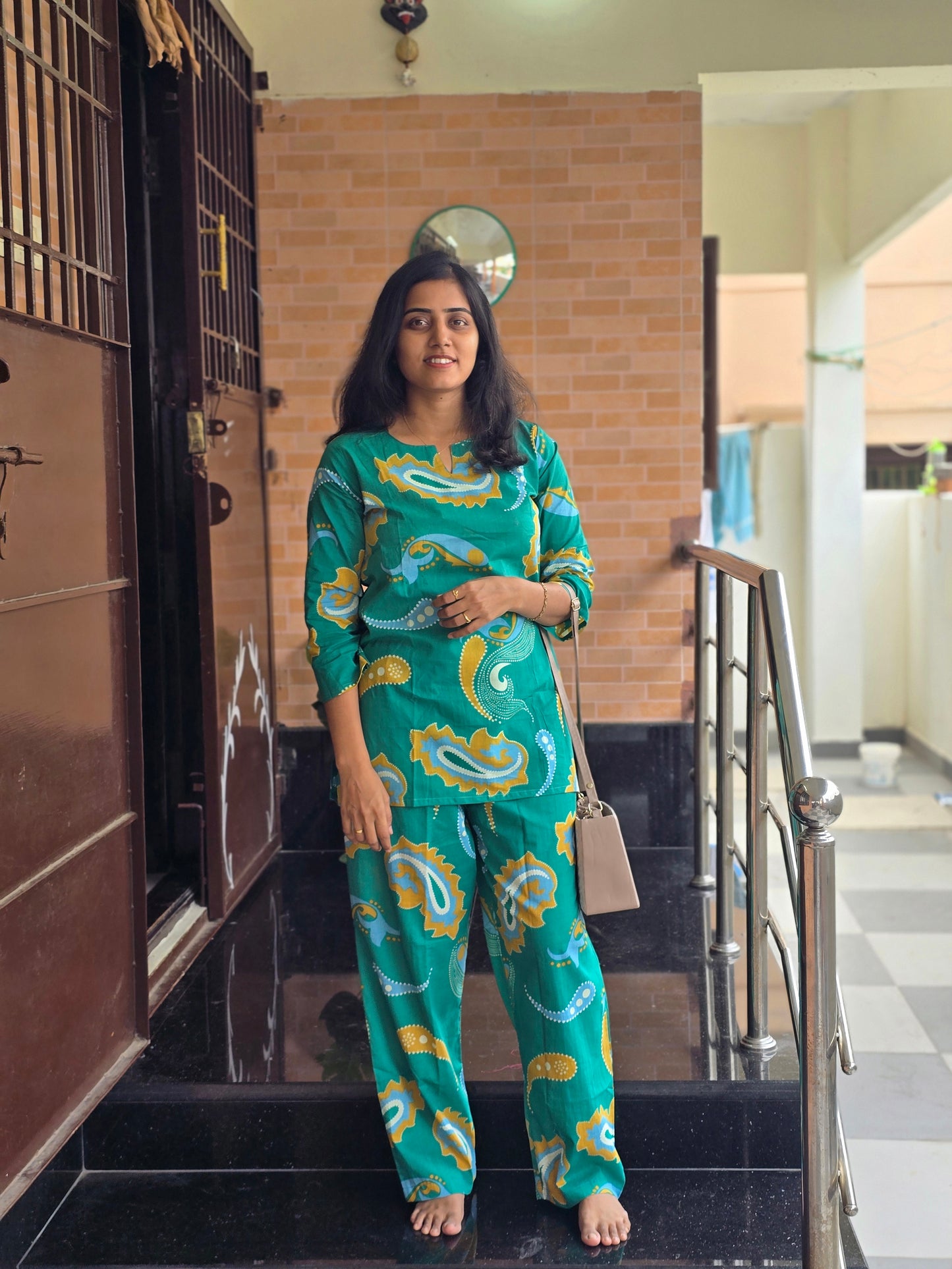 Green patterns coord set