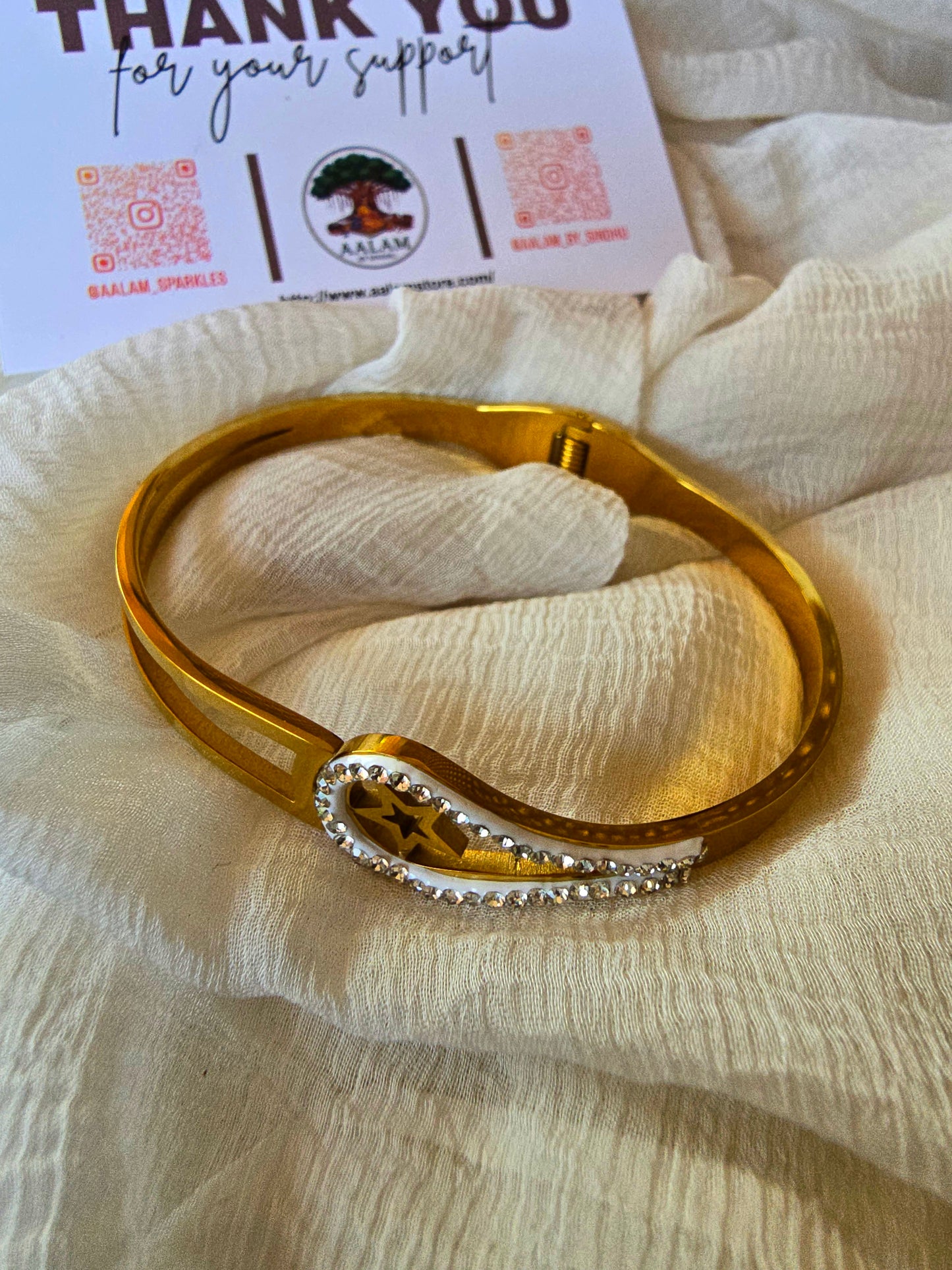 Stars with stones Kada Bracelet