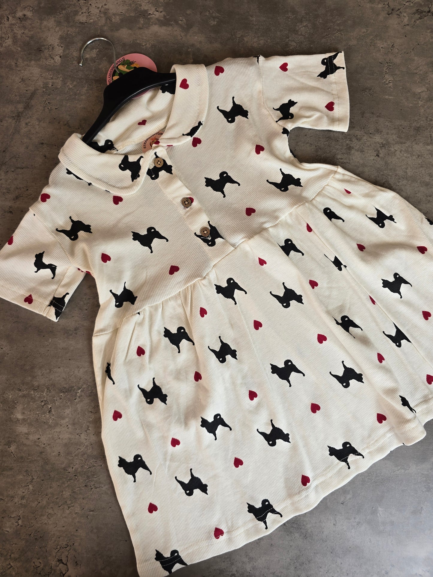 White red heart Frocks