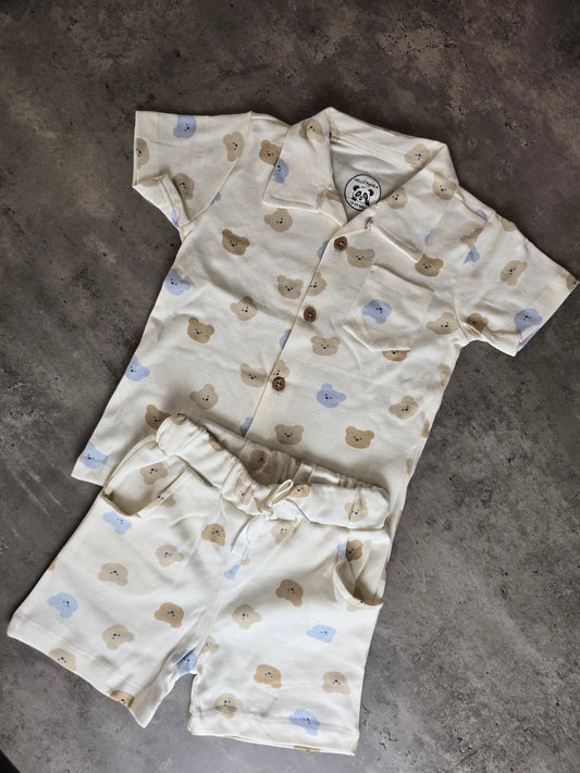 Bear Face Cotton Coord set