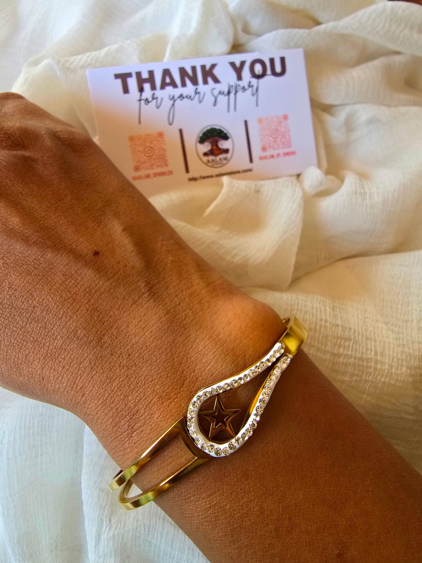 Stars with stones Kada Bracelet