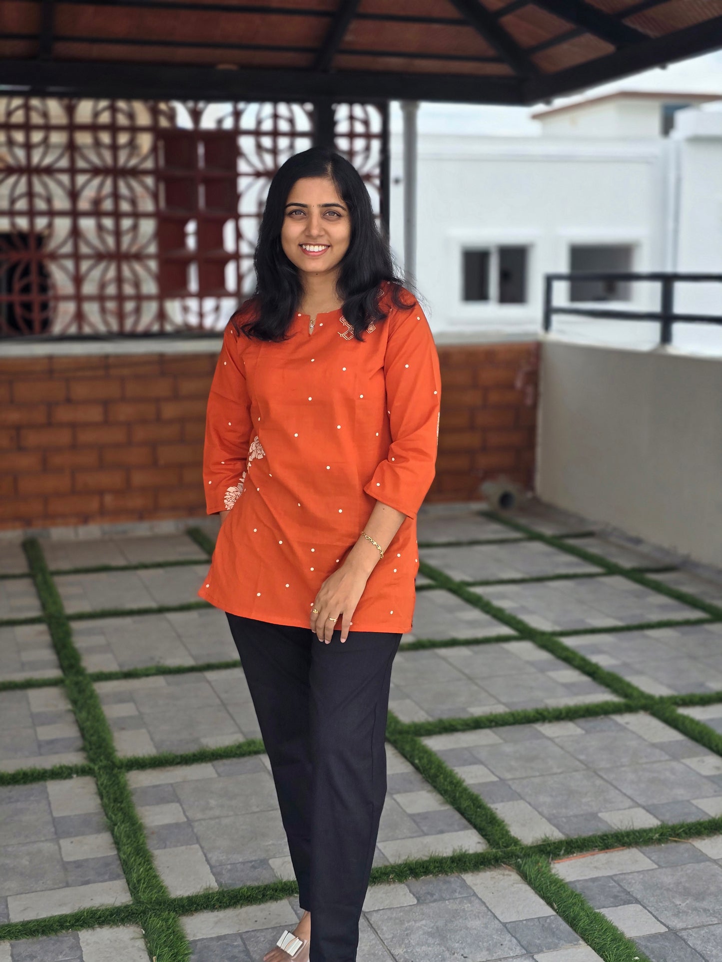Orange Mittai Short Top