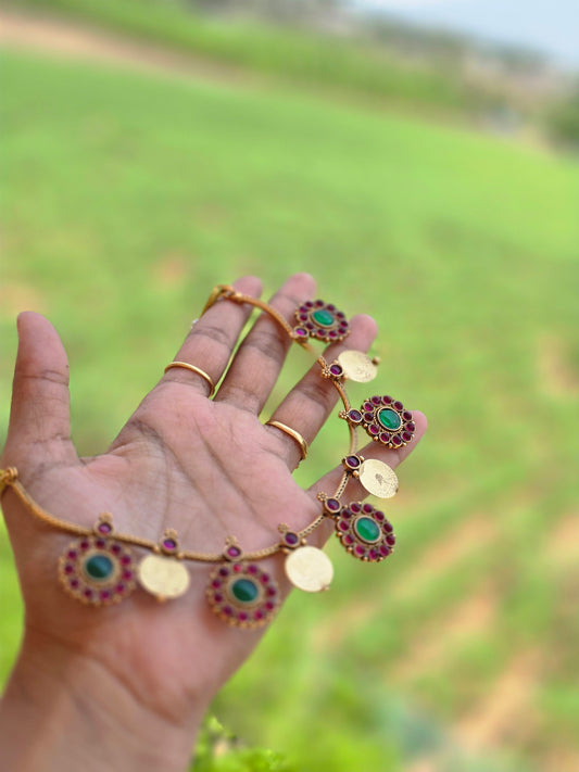 Kemp Stone with coins Necklace