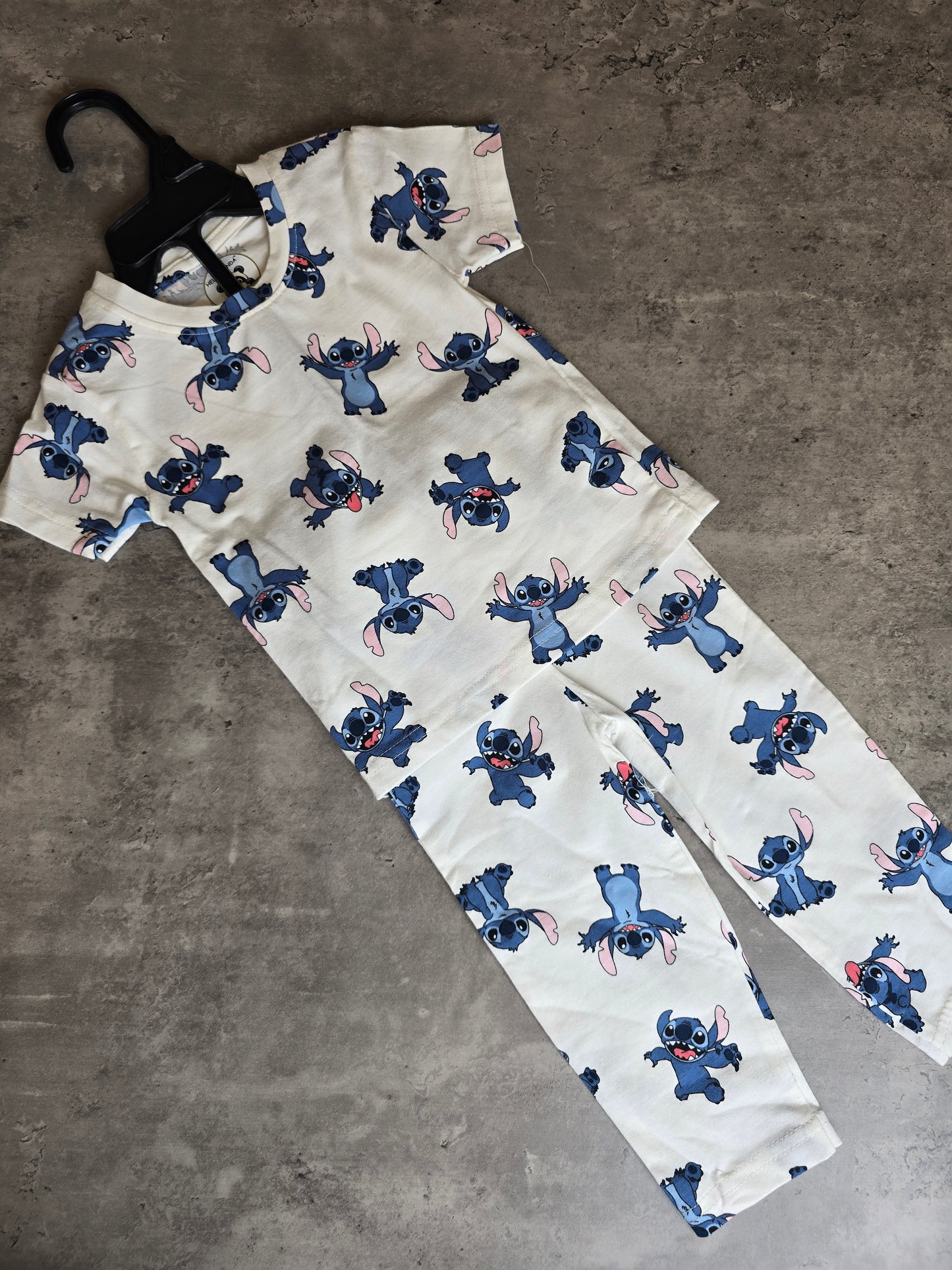 White Blue Animals Coord set